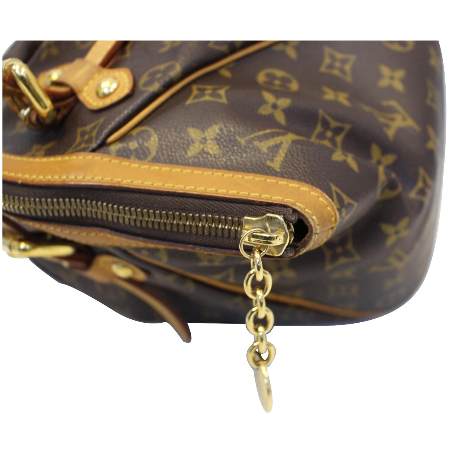 Tivoli cloth handbag Louis Vuitton Brown in Cloth - 35571715