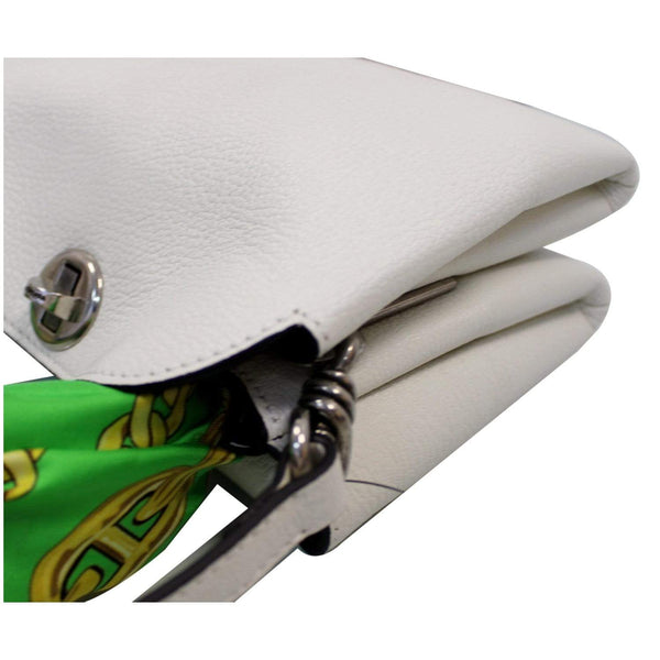 Balenciaga Flap Scarf XS Top Handle Crossbody Bag White corner 