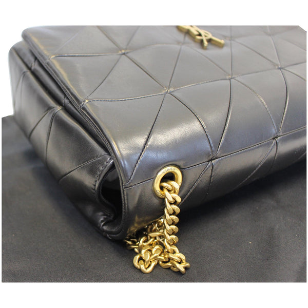 YVES SAINT LAURENT Jamie Giant Lambskin Leather Shoulder Bag Black