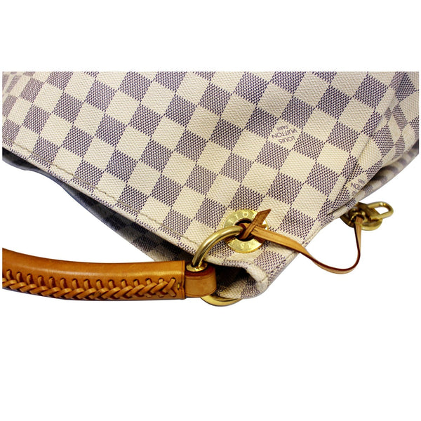 LOUIS VUITTON Artsy MM Damier Azur White Shoulder Bag