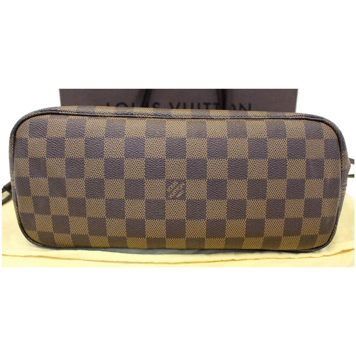 Buy Louis Vuitton Pre-loved LOUIS VUITTON Neverfull PM Damier ebene Handbag  tote bag PVC leather Brown With optional pouch 2023 Online