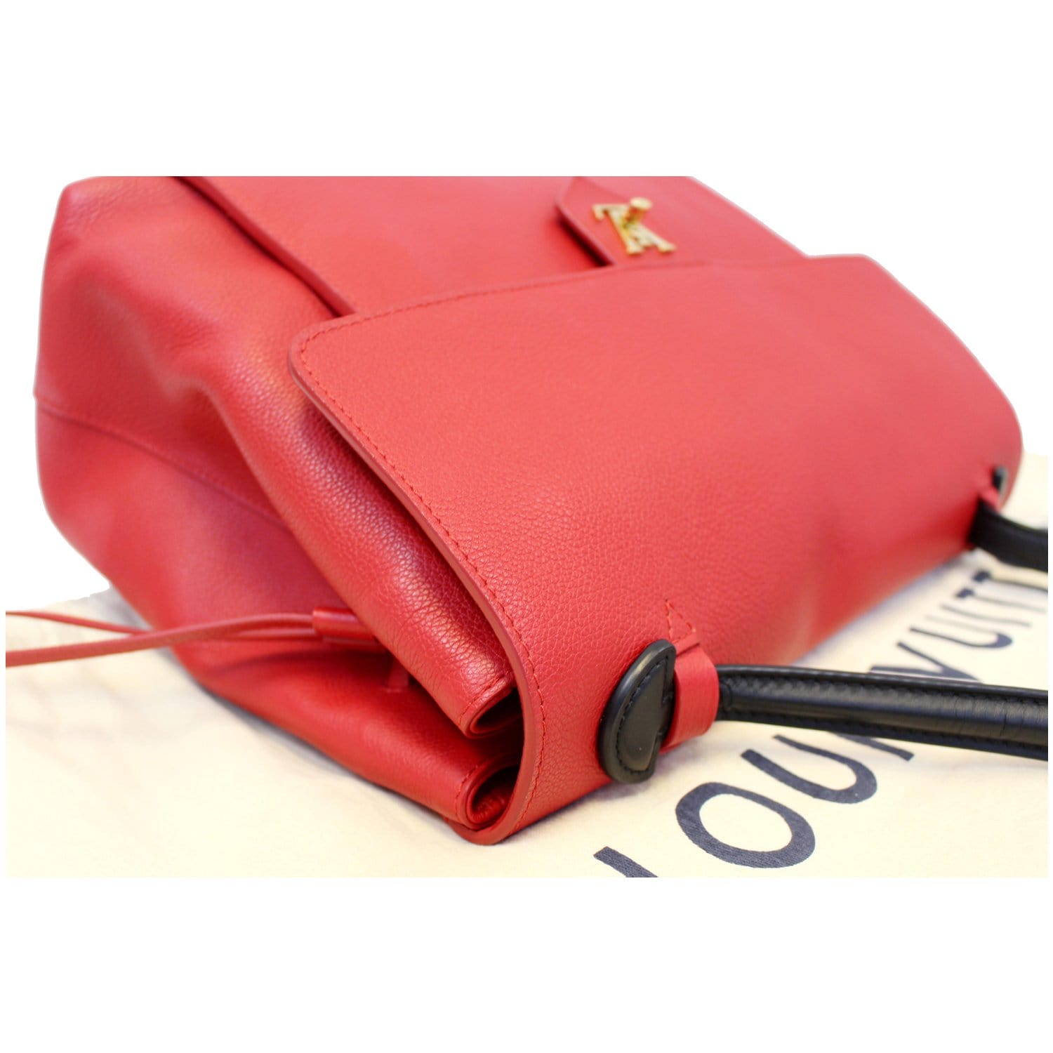 Lockme leather handbag Louis Vuitton Red in Leather - 34779424