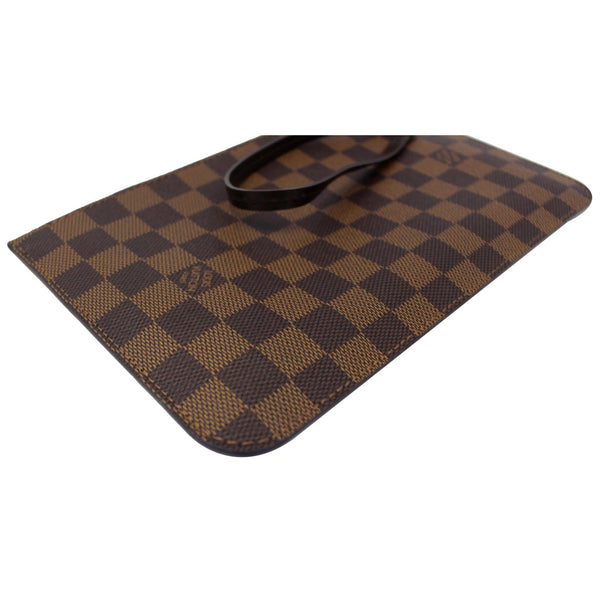 Louis Vuitton Neverfull Wristlet Damier Ebene Pouch Brown-US
