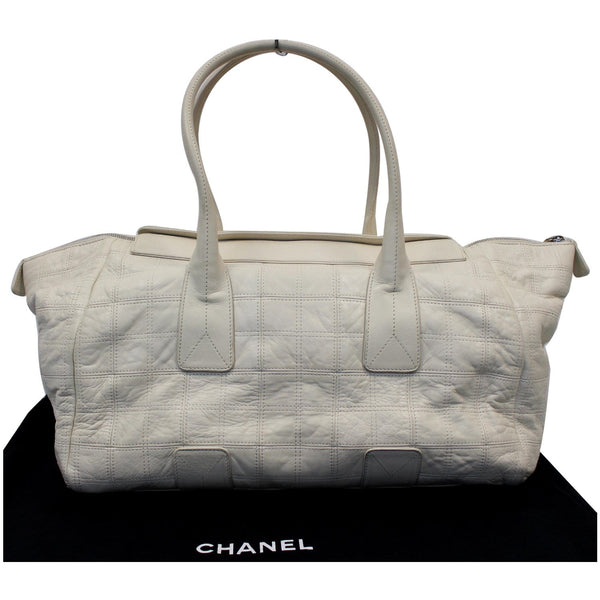 Chanel Square Stitched Lax Lambskin Handbag front view