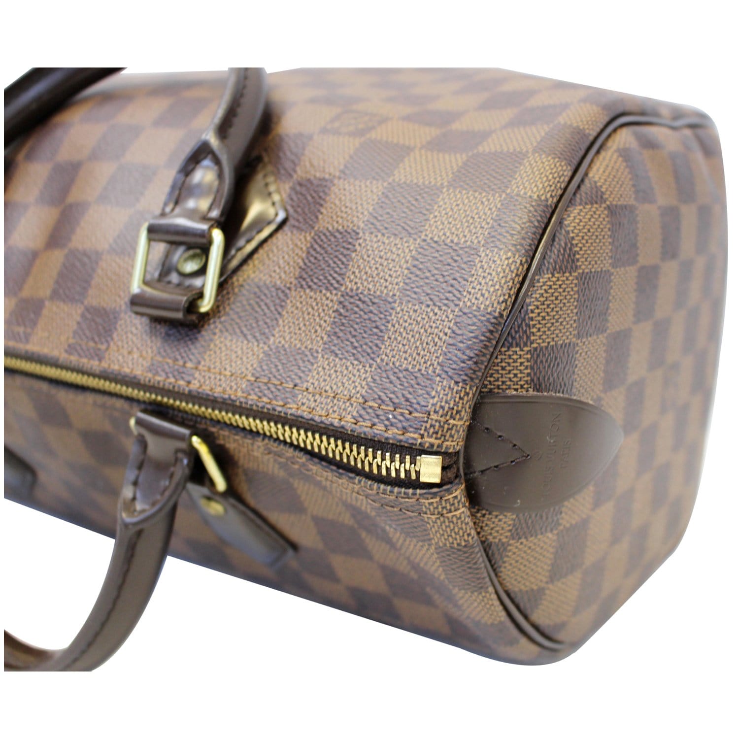Speedy leather handbag Louis Vuitton Brown in Leather - 36138187