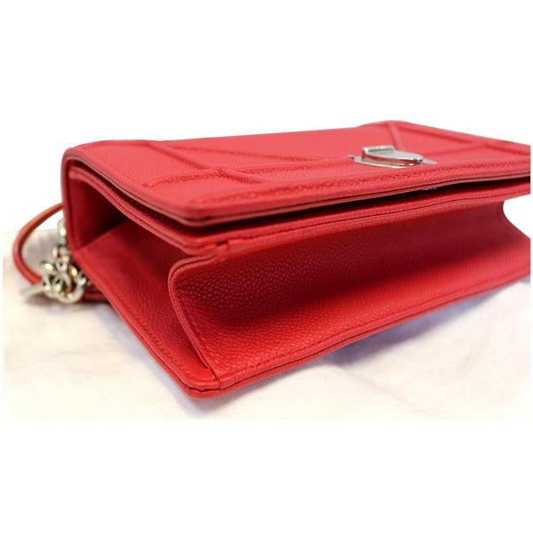 Christian Dior Diorama Small Flap Red Grained Leather in good condition