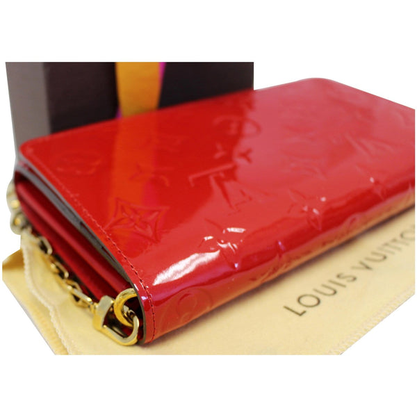 LOUIS VUITTON Sarah Vernis Leather Chain Wallet Red-US