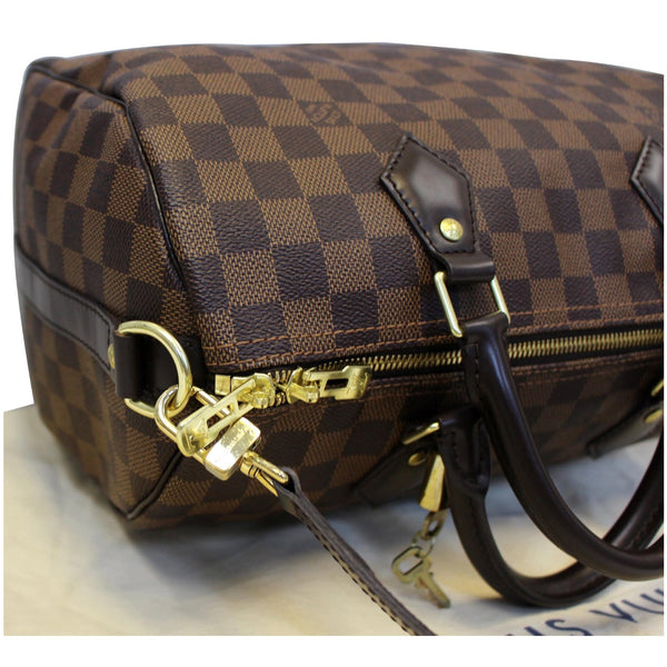 LOUIS VUITTON Speedy 30 Bandouliere Damier Ebene Shoulder Bag Brown