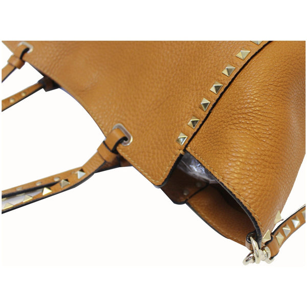 Valentino Tote Shoulder Bag Rockstud Leather - side view