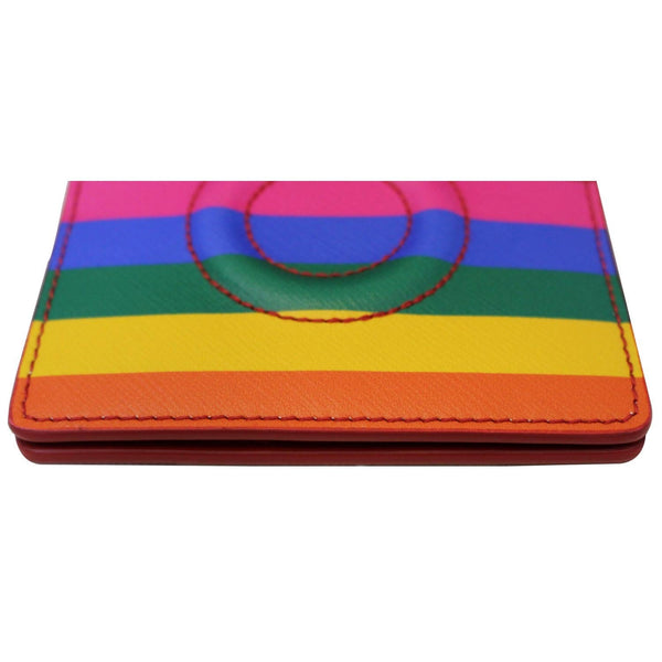 SALVATORE FERRAGAMO Gancini Rainbow Leather Card Case-US
