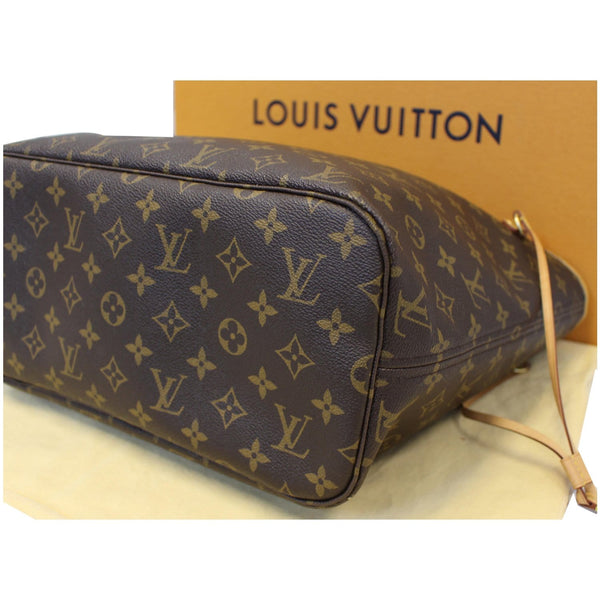 LOUIS VUITTON Neverfull MM Monogram Canvas Tote Shoulder Bag Brown