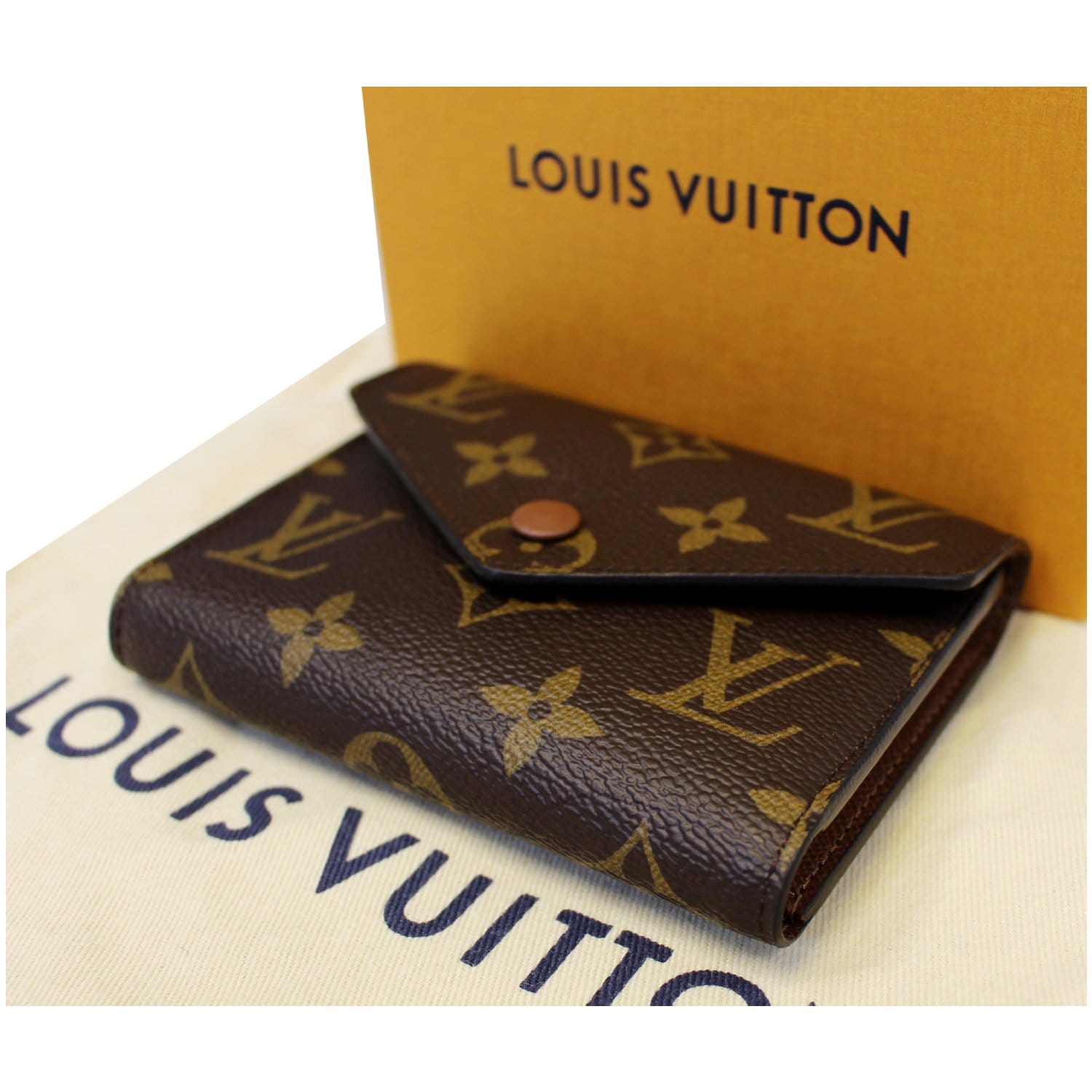 Louis Vuitton Victorine Wallet Monogram Canvas Fuchsia Pink Button