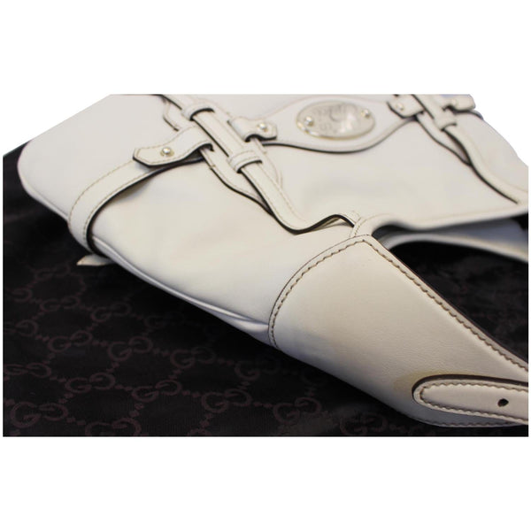 Gucci 85th Anniversary Horsebit Leather Hobo Bag White - side view