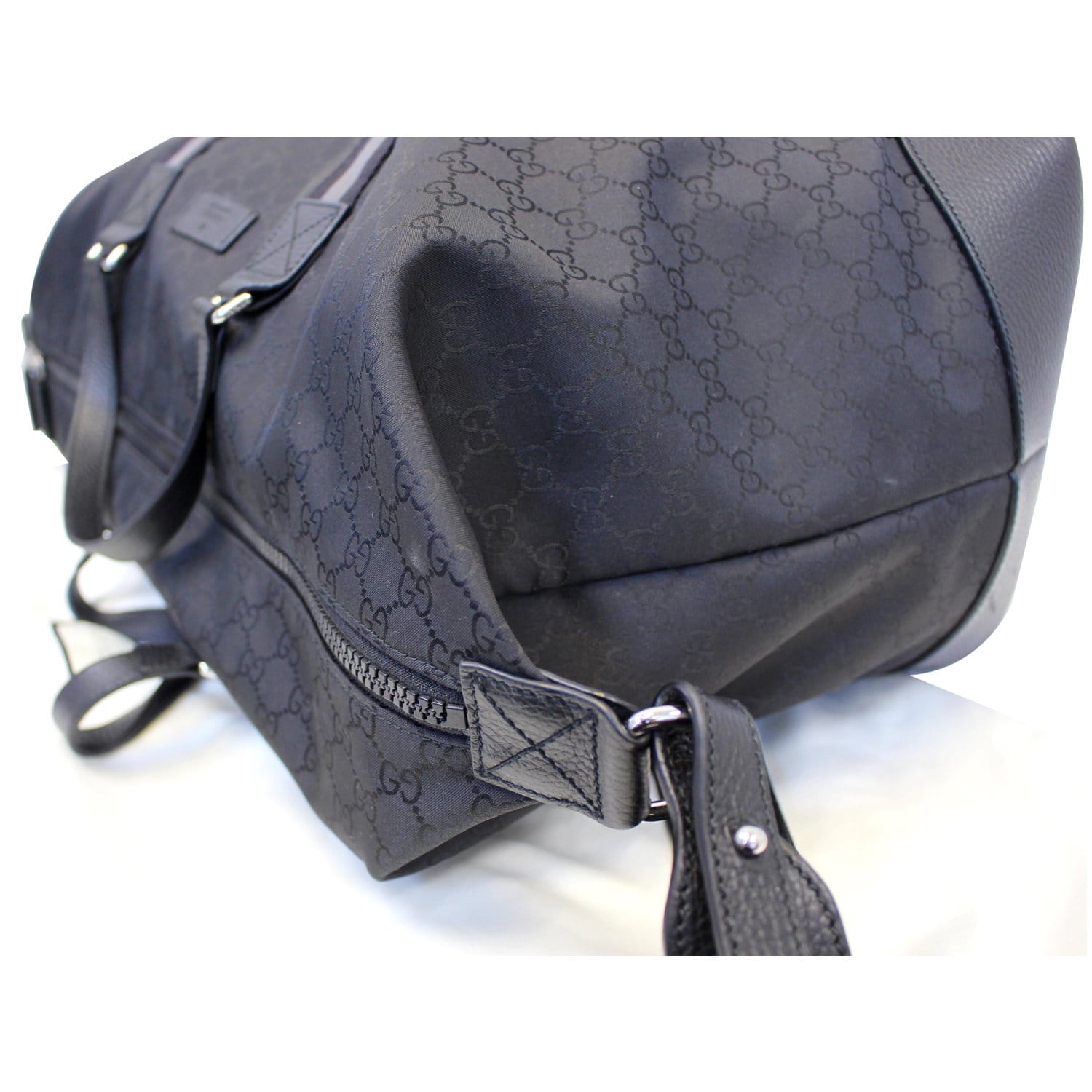 Gucci GG Web Nylon Monogram XL Duffle Bag Black 449180