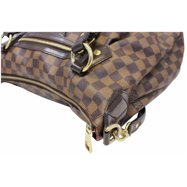 lv Damier Ebene Evora MM Shoulder Zipper Bag
