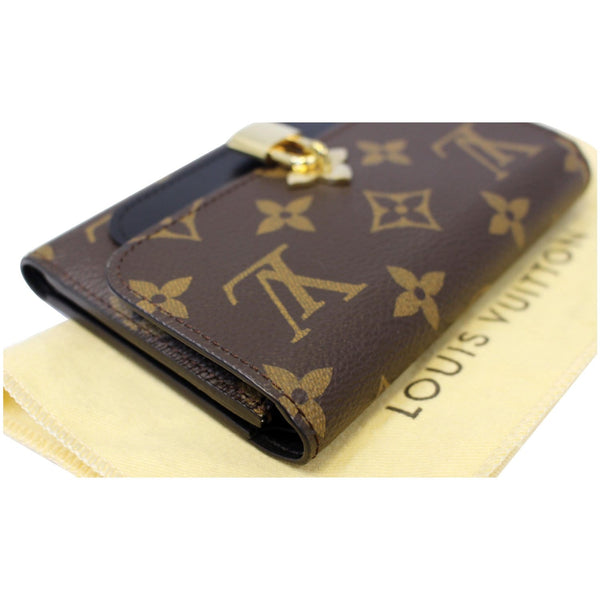 LOUIS VUITTON Flower Lock Monogram Canvas Compact Wallet Black-US