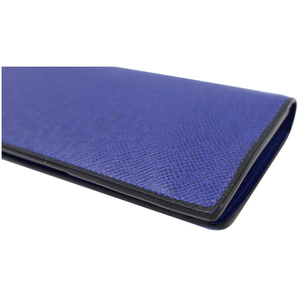 LOUIS VUITTON Brazza Taiga Leather Bifold Wallet Blue-US