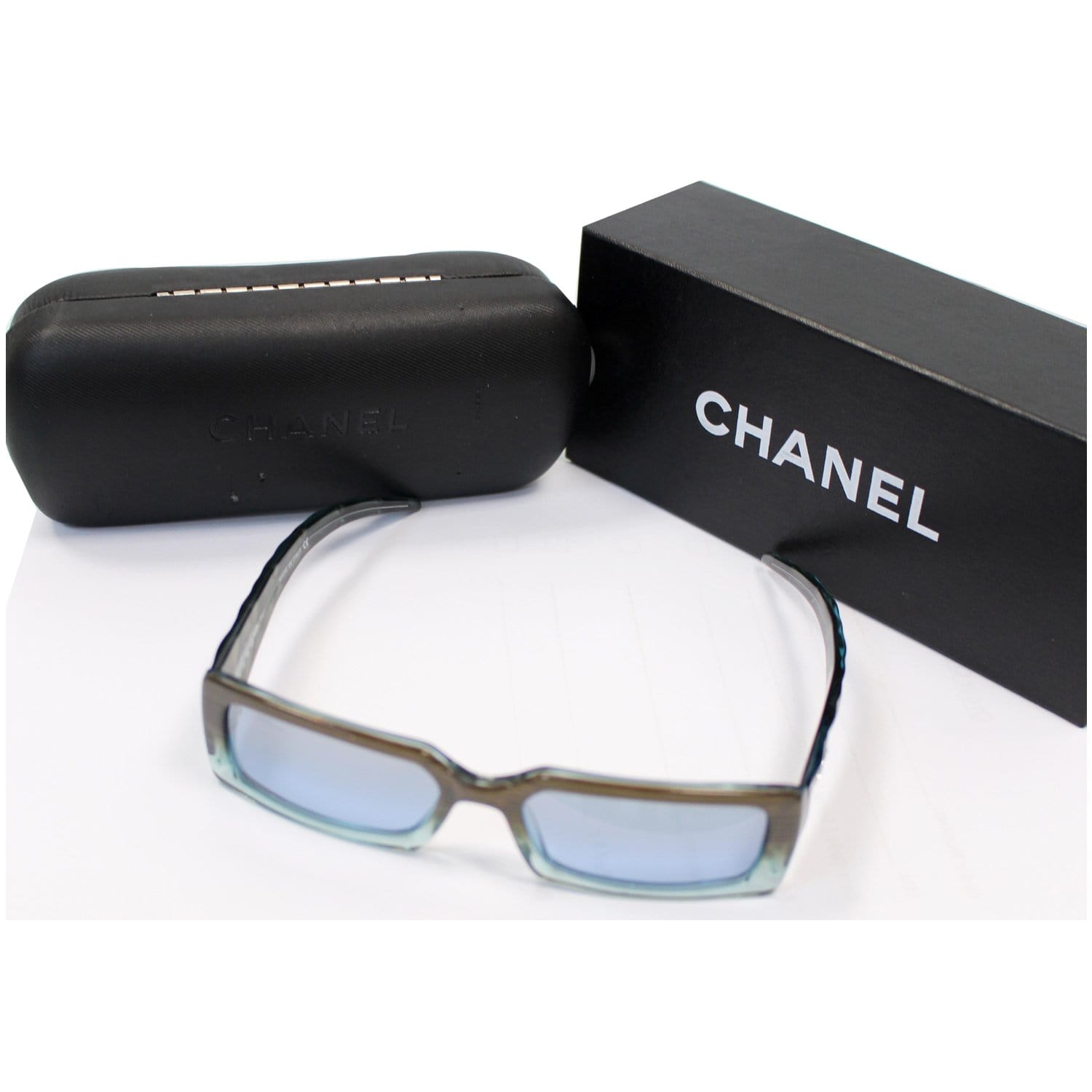 Chanel Blue Rimless Sunglasses – Dreaming Of Designer