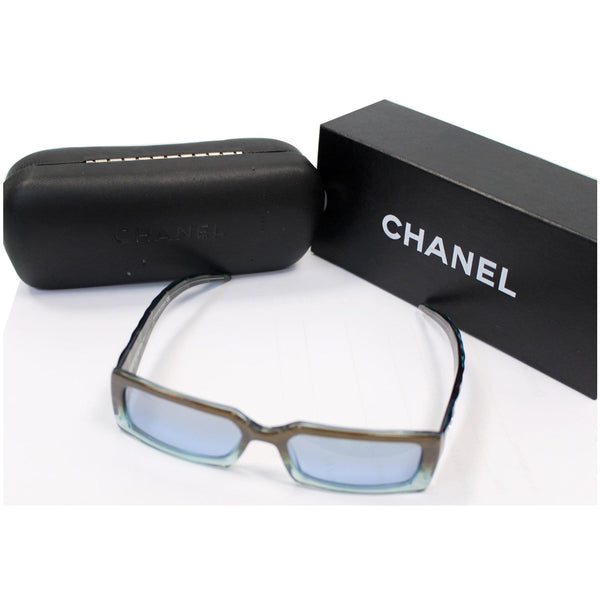 CHANEL Quilted Crystal CC Logo Gradient Tint Sunglasses 5046