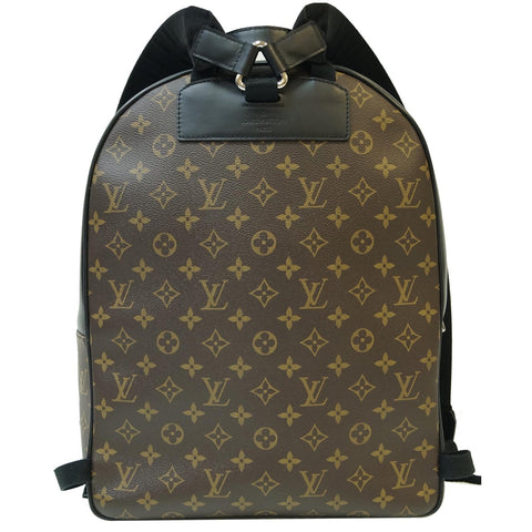 lv Josh Monogram printed Canvas backpack brown