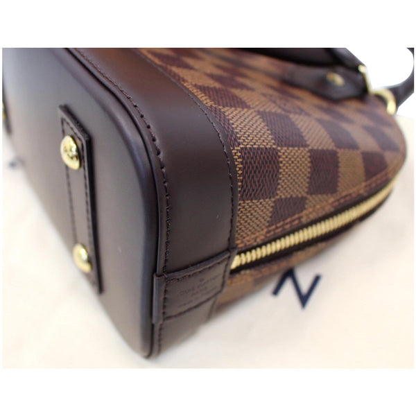 LOUIS VUITTON Alma BB Damier Ebene Satchel Bag Brown