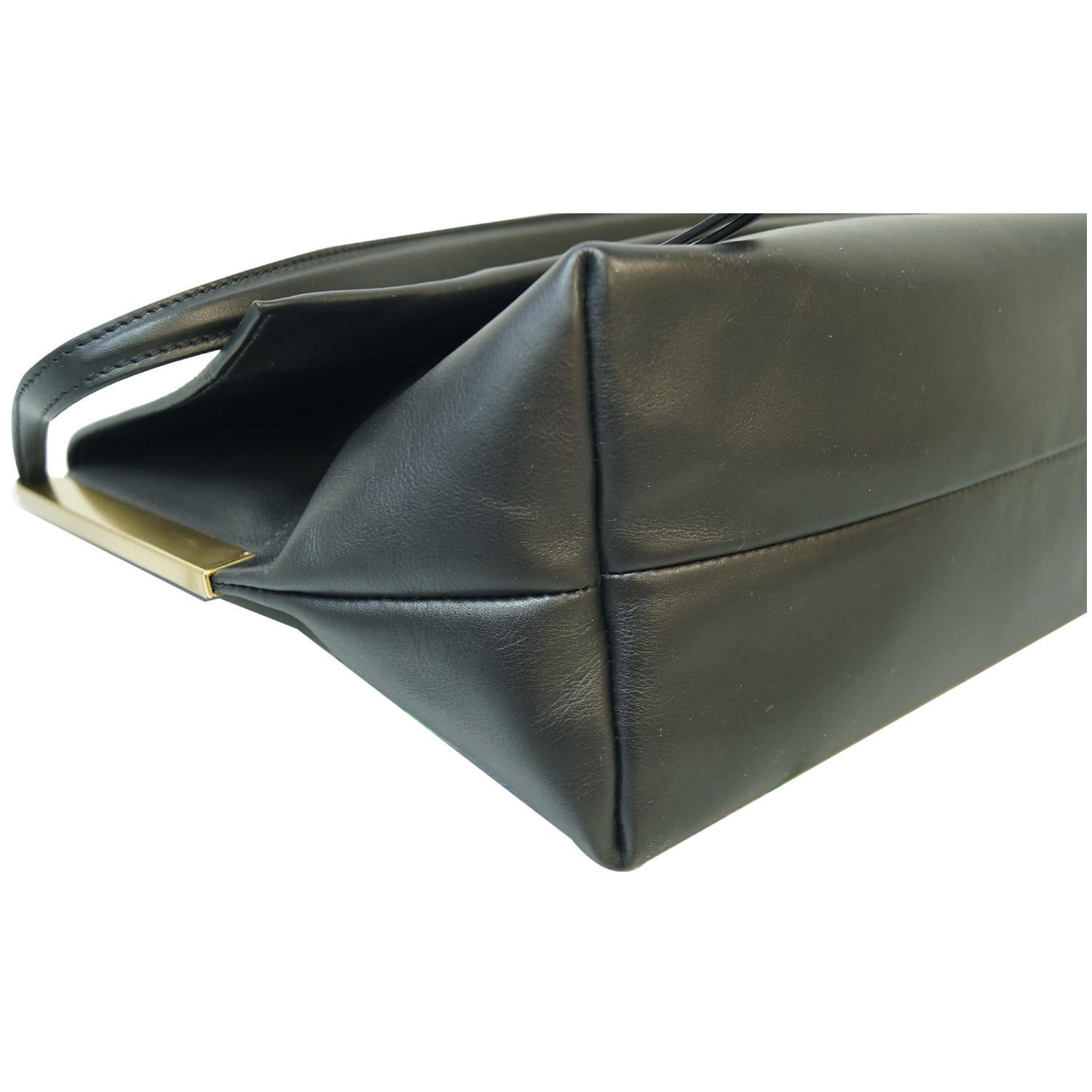 Celine Black Calfskin Leather Blade Flap Bag Celine
