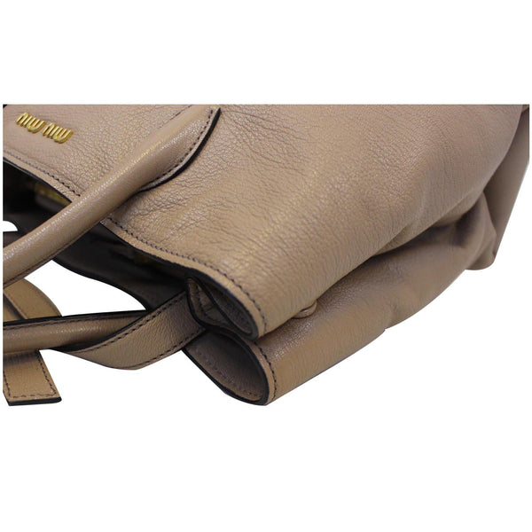 Miu Miu Madras 2 Way Leather Shoulder Bag - side view
