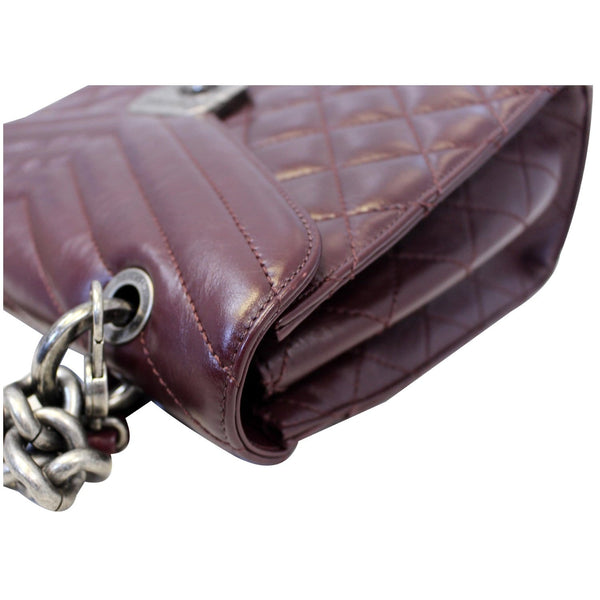 Chanel Flap Bag Quilted Sheepskin With Handle Burgundy for sale