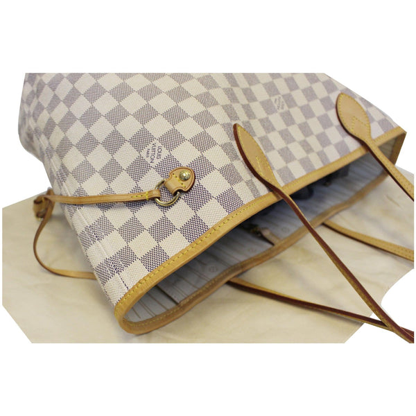 Louis Vuitton Neverfull MM Damier Azur Tote Bag - left view
