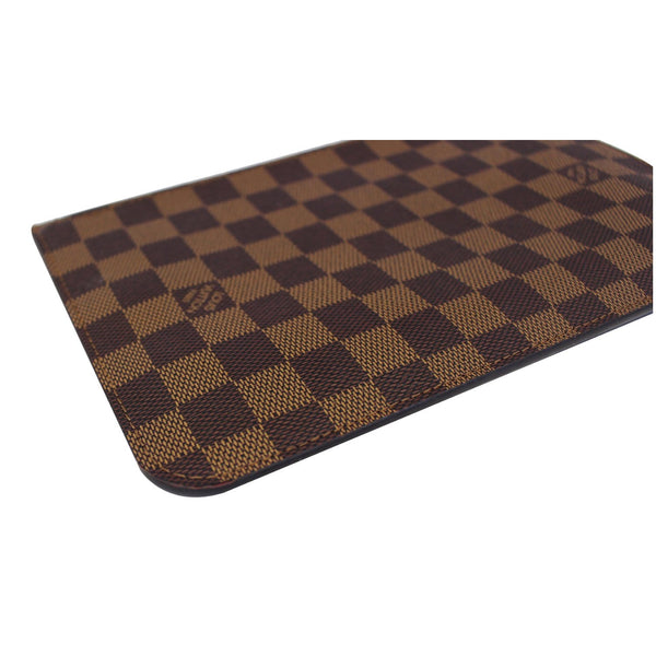 Louis Vuitton Neverfull MM Pochette Wristlet Pouch brown