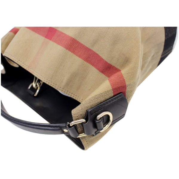 BURBERRY Ashby Medium Check Canvas Hobo Bag-US