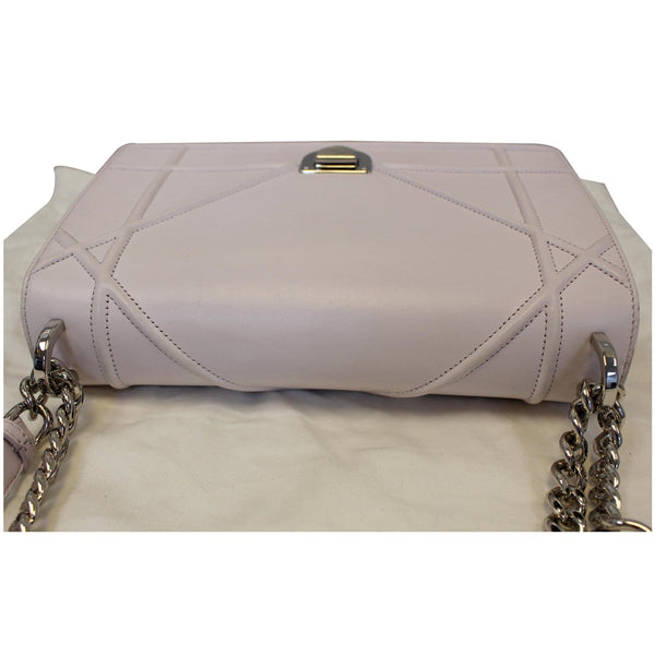 Christian Dior Flap Bag Diorama Leather Medium White top view 