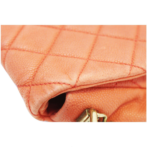 Chanel Flap Red Soft Caviar Shoulder Crossbody Bag - corner