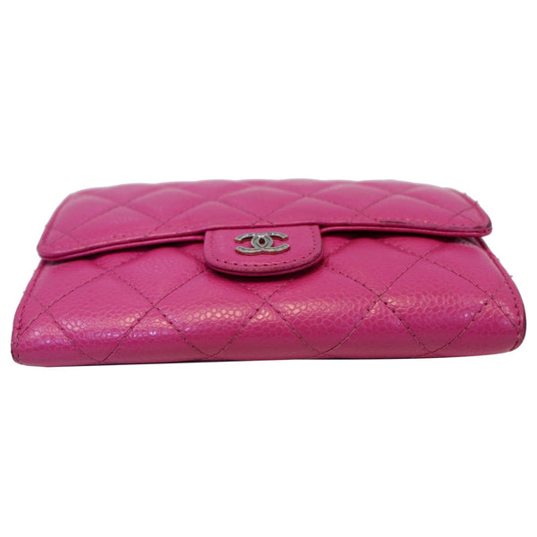 Chanel Wallet Classic Flap Caviar Leather Pink - bottom view