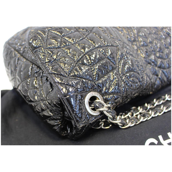 Chanel Single Flap Bag Quilted Pattern Jumbo Black - corner