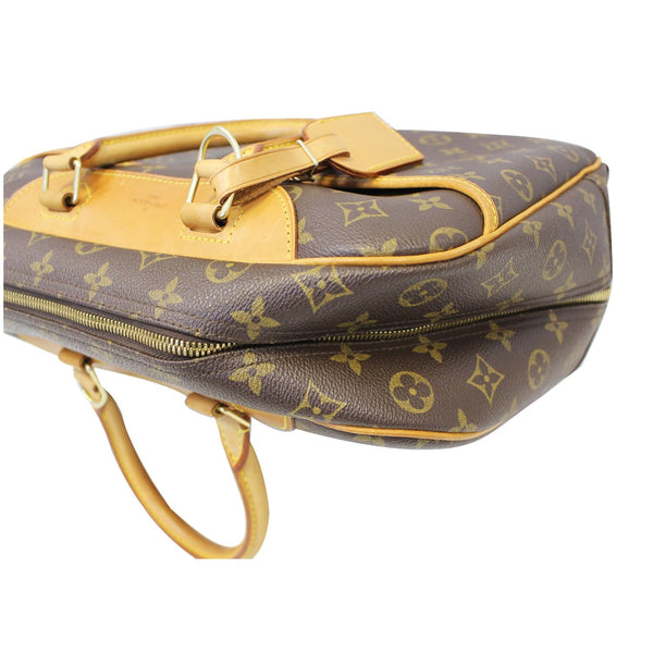 LOUIS VUITTON Deauville Monogram Canvas Boston Satchel Bag Brown