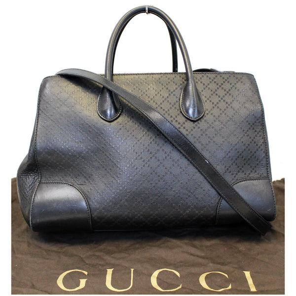 GUCCI Bright Diamante Medium Top Handle Bag Black