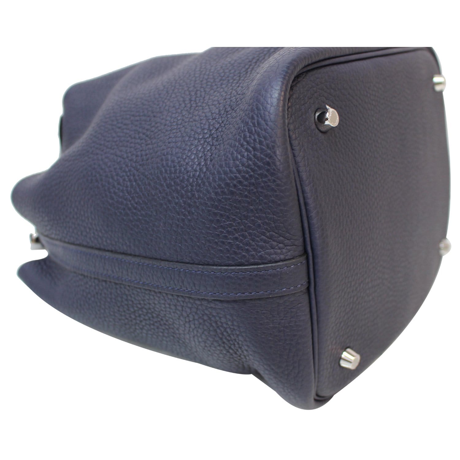 Hermes SHW Picotin 22 Handbag Clemence Leather Blue France