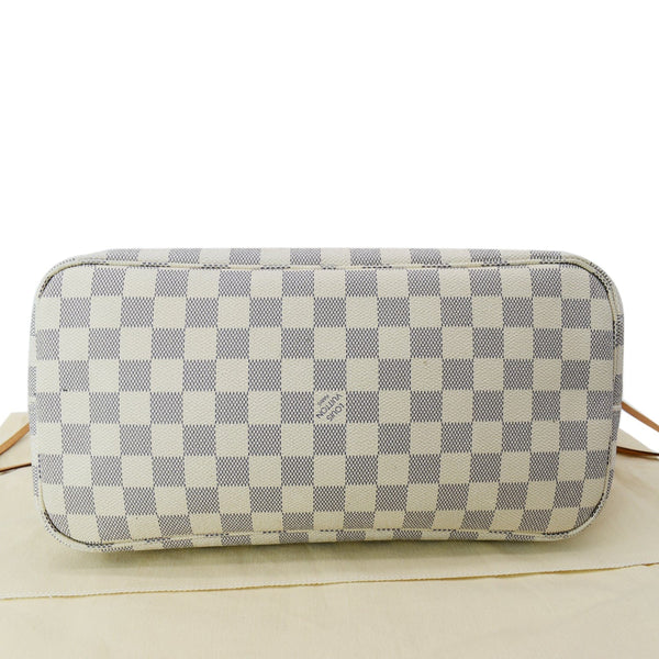 LOUIS VUITTON Neverfull MM Damier Azur Tote Bag Rose Ballerine SD1138