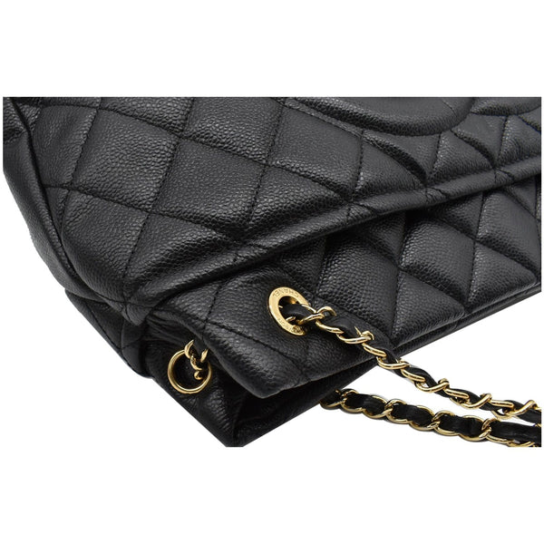 CHANEL Timeless CC Soft Quilted Caviar Leather Shopping Tote Bag Black