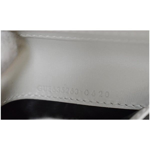 SAINT LAURENT Tiny Monogram Compact Leather Zip Around Wallet White