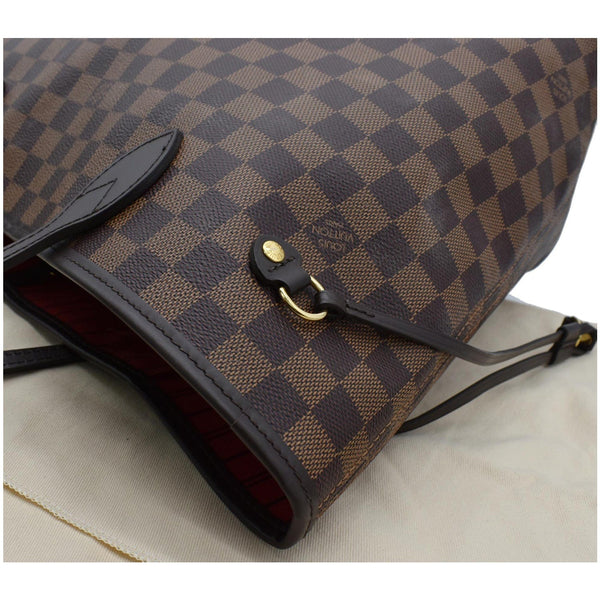 LOUIS VUITTON Neverfull MM Damier Ebene Tote Bag Brown