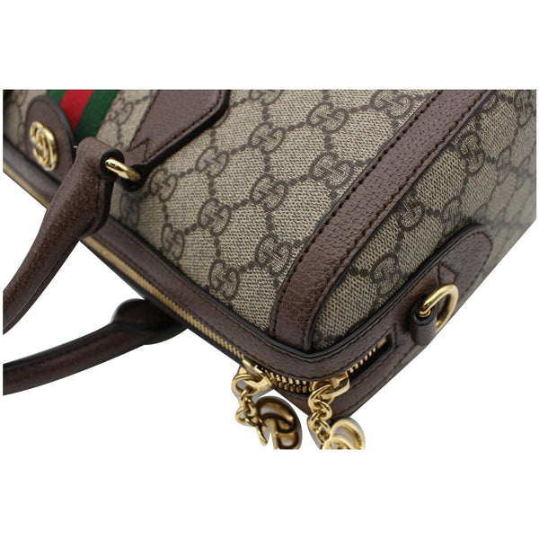 GUCCI Ophidia GG Canvas Medium Top Handle Shoulder Bag Beige 524532