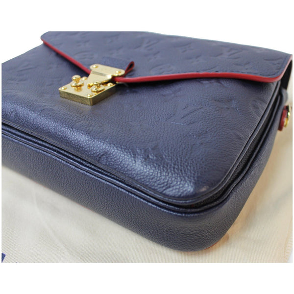LOUIS VUITTON Metis Pochette Empreinte Leather Crossbody Bag Blue