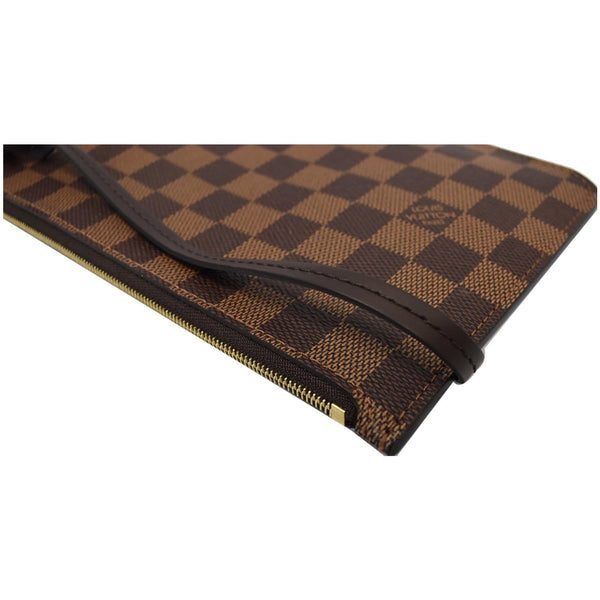 Louis Vuitton Neverfull MM Damier Ebene Wristlet Pouch - brown checks | DDH