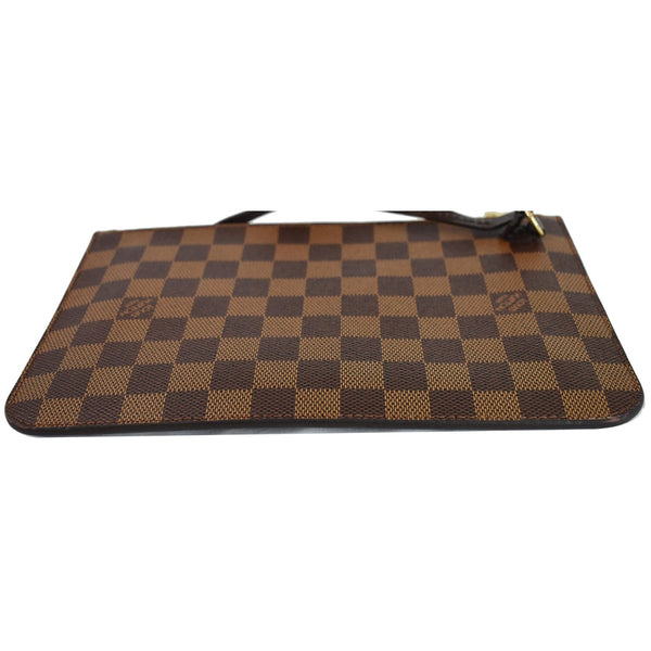 LOUIS VUITTON Wristlet Neverfull MM Damier Ebene Bag - top view