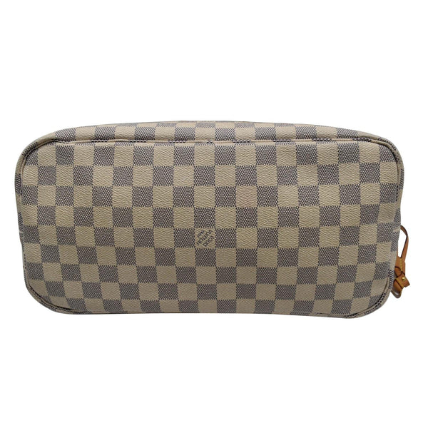 LOUIS VUITTON Neverfull MM Damier Azur Tote Bag White