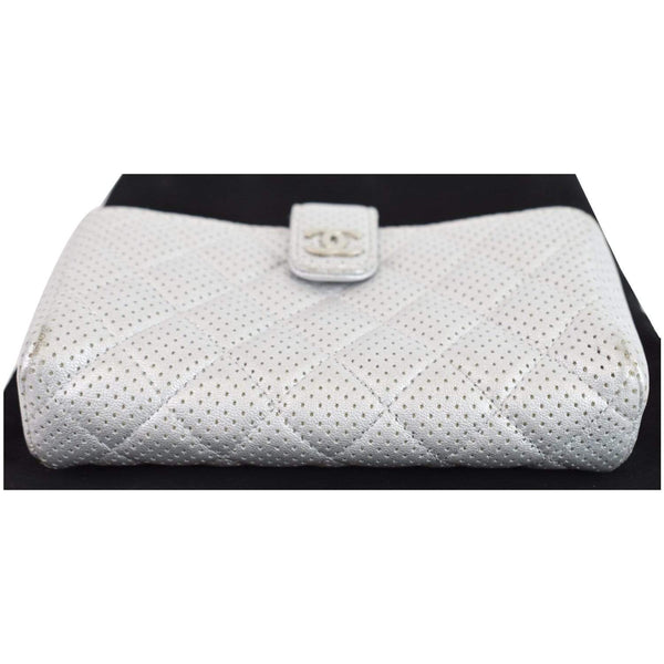 Chanel Perforated Lambskin Quilted Mini Phone Holder upside view