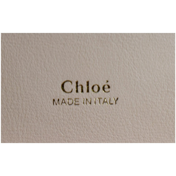 CHLOE Aby Lock Small Embossed/Calfskin Leather Chain Shoulder Bag Beige