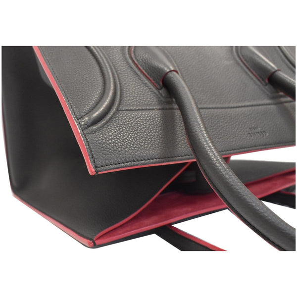 CELINE Luggage Phantom Medium Leather Tote Bag Black